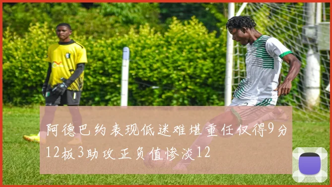 阿德巴约表现低迷难堪重任仅得9分12板3助攻正负值惨淡12